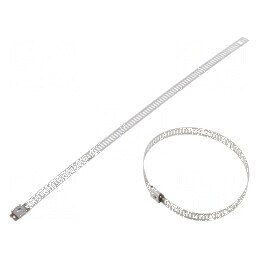 Colier de strângere din oțel inoxidabil AISI 304, dimensiuni L: 225mm, W: 7mm | Electronic-mag.ro | Componente Electronice