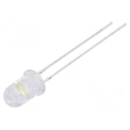 LED 5mm alb rece 18000-22000mcd 85° convex pentru iluminare decorativă | Electronic-mag.ro | Componente Electronice