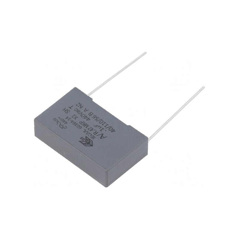 Condensator polipropilenă X1 R47 0,1uF 26,5x16x7mm THT pentru aplicații electrice | Electronic-mag.ro | Componente Electronice Condensator polipropilenă X1 R47 0,1uF 26,5x16x7mm THT pentru aplicații electrice | Electronic-mag.ro | Componente Electronice