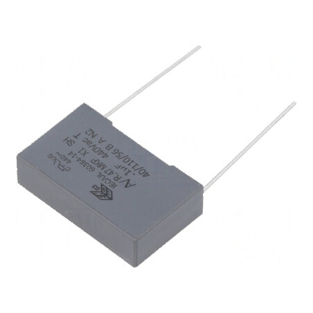 Condensator polipropilenă X1 R47 0,1uF 26,5x16x7mm THT pentru aplicații electrice | Electronic-mag.ro | Componente Electronice