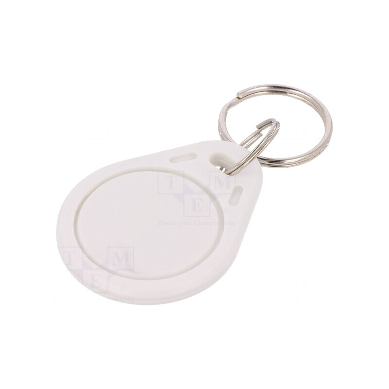 Breloc RFID plastic alb 125kHz 8BROM pentru acces controlat | Electronic-mag.ro | Componente Electronice