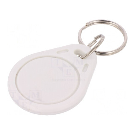 Breloc RFID plastic alb 125kHz 8BROM pentru acces controlat | Electronic-mag.ro | Componente Electronice