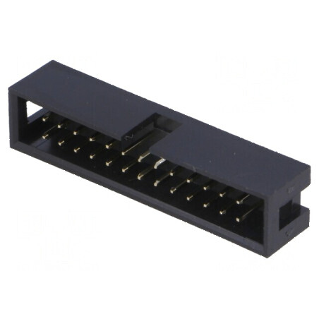 Conector IDC soclu tată 26 PIN aurit 2,54mm THT negru | Electronic-mag.ro | Componente Electronice