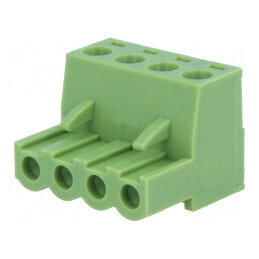 Regletă de conexiuni deconectabilă 5mm, 4 piste drept mufe | Electronic-mag.ro | Componente Electronice