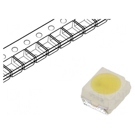 Banda LED SMD 3528 PLCC2 Alb Rece 5000K 10m 120° 112÷355mcd | Electronic-mag.ro | Componente Electronice