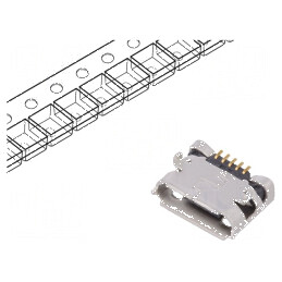 Conector USB B Micro Soclu pentru PCB SMT/THT 5 PIN USB 2.0 | Electronic-mag.ro | Componente Electronice