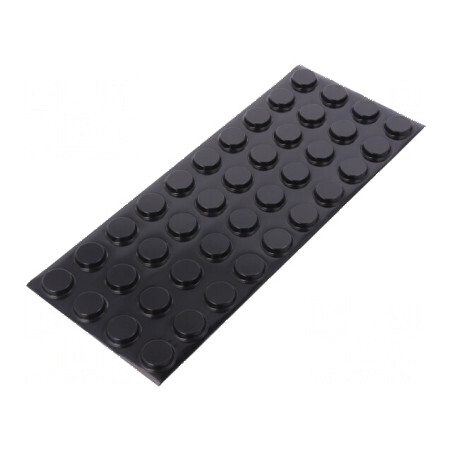 Picioruş autoadeziv din poliuretan negru H: 4,1mm, Dimensiune Ø19,1mm | Electronic-mag.ro | Componente Electronice