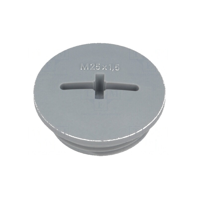 Capac de protecţie M25 1,5 IP54 poliamidă gri închis 8mm - Accesoriu cabluri industriale | Electronic-mag.ro | Componente Electronice