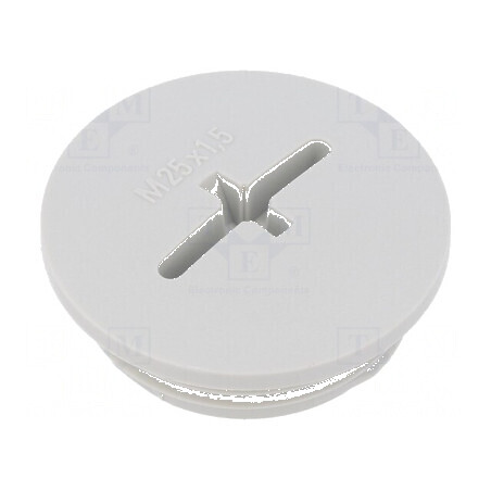Capac de protecție M25 1,5 IP56 din poliamidă gri deschis pentru cabluri de 8mm | Electronic-mag.ro | Componente Electronice