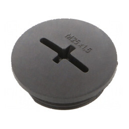 Capac de protecție M25 1,5 IP56 din poliamidă neagră pentru cabluri de 8mm | Electronic-mag.ro | Componente Electronice
