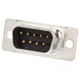 Mufă tată D-Sub PIN 9 pe cablu lipire cu pini ştanţaţi | Electronic-mag.ro | Componente Electronice