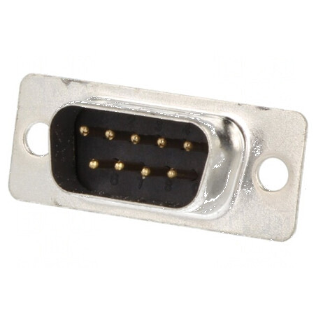 Mufă tată D-Sub PIN 9 pe cablu lipire cu pini ştanţaţi | Electronic-mag.ro | Componente Electronice
