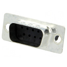 Mufă D-Sub PIN 9 tată pe cablu fără contacte 5A | Electronic-mag.ro | Componente Electronice
