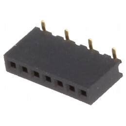 Conector şiruri pini soclu mamă 1x7 PIN 7 drept 1,27mm SMT | Electronic-mag.ro | Componente Electronice