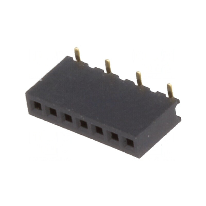 Conector şiruri pini soclu mamă 1x7 PIN 7 drept 1,27mm SMT | Electronic-mag.ro | Componente Electronice