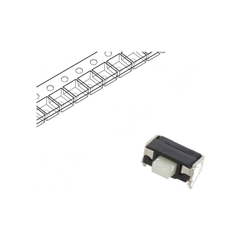 Microîntrerupător TACT SPST 2 Poz 0,02A/15VDC SMT Fără 1,6N | Electronic-mag.ro | Componente Electronice