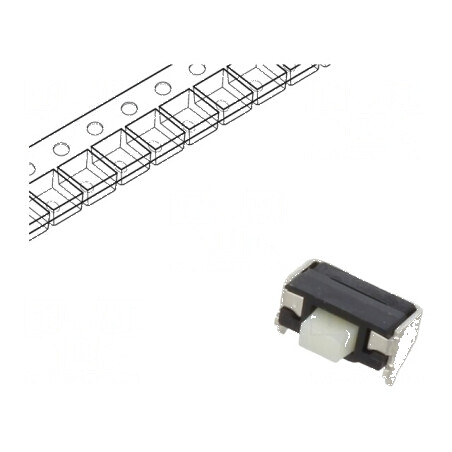 Microîntrerupător TACT SPST 2 Poz 0,02A/15VDC SMT Fără 1,6N | Electronic-mag.ro | Componente Electronice