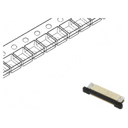 Conector FFC/FPC 10 PIN F52R, contacte inferioare ZIF SMT 50V | Electronic-mag.ro | Componente Electronice
