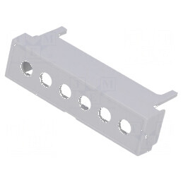 Capac borne gri cu orificiu de 6 7,65mm pentru conectare electrică | Electronic-mag.ro | Componente Electronice
