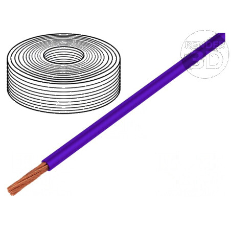 Cablu electric LifY 1x0,25mm² litat cu cupru, PVC violet, 300V, rezistent la temperaturi între -15 și 80°C | Electronic-mag.ro | Componente Electronice