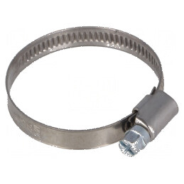 Colier metalic cu şurub de strângere, diametru 9mm, crimpare 32-50mm, W2 | Electronic-mag.ro | Componente Electronice