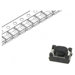 Microîntrerupător TACT SPST-NO 0,05A/16VDC SMT Poz: 2 Fără | Electronic-mag.ro | Componente Electronice