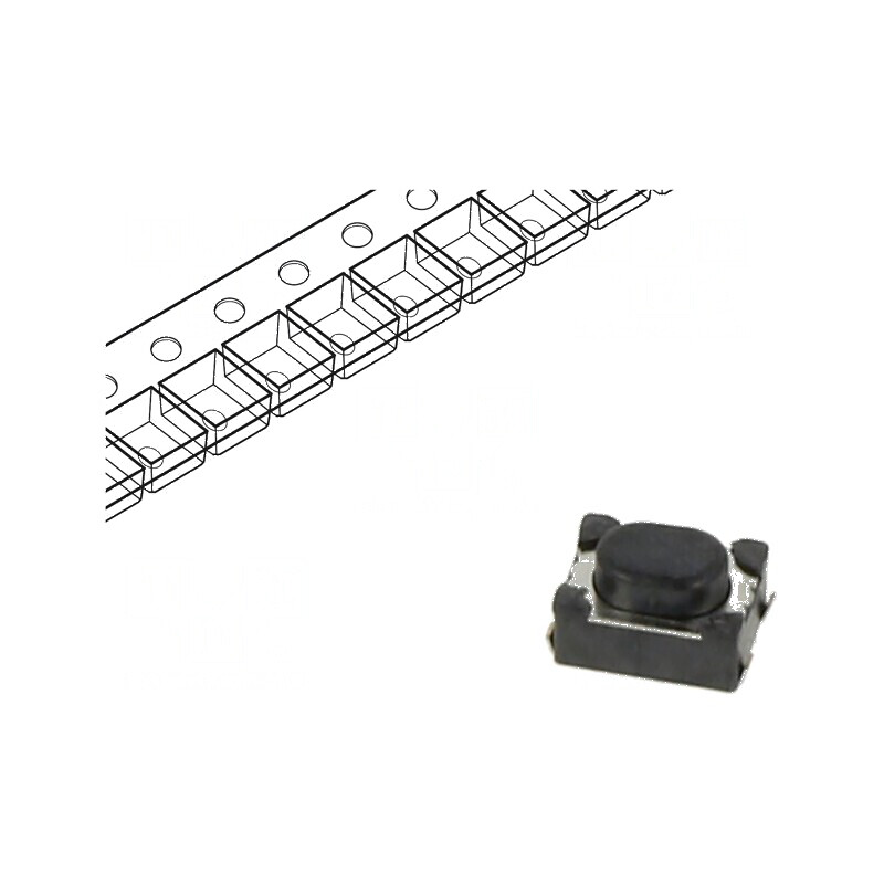 Microîntrerupător TACT SPST-NO 0,05A/16VDC SMT Poz: 2 Fără | Electronic-mag.ro | Componente Electronice