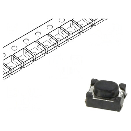Microîntrerupător TACT SPST-NO 0,05A/16VDC SMT Poz: 2 Fără | Electronic-mag.ro | Componente Electronice