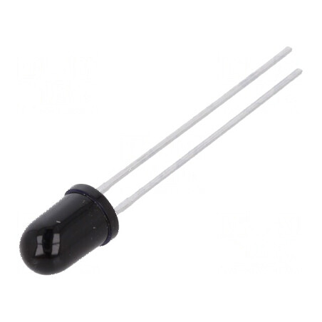 Emiţător IR 5mm 950nm 550mW 10° THT 100mA 1,6÷1,9V - Negru | Electronic-mag.ro | Componente Electronice