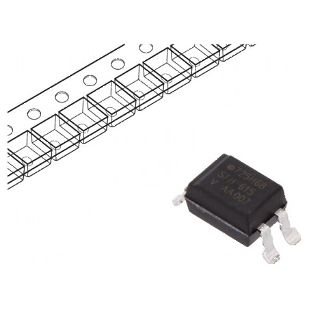Optocuplor SMD cu 1 Canal, 5,3kV Izolație, 70V Uce, Tranzistori | Electronic-mag.ro | Componente Electronice