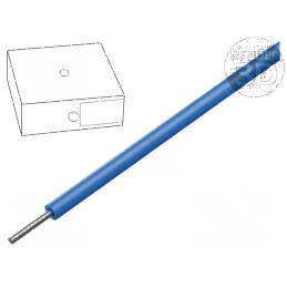 Cablu SiD 1x0,5mm2 sârmă Cu silicon albastru 100m - rezistență temperatură -60÷180°C | Electronic-mag.ro | Componente Electronice