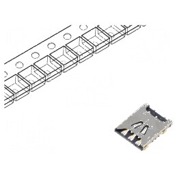 Conector Nano SIM push-pull SMT aurit pentru carduri | Electronic-mag.ro | Componente Electronice