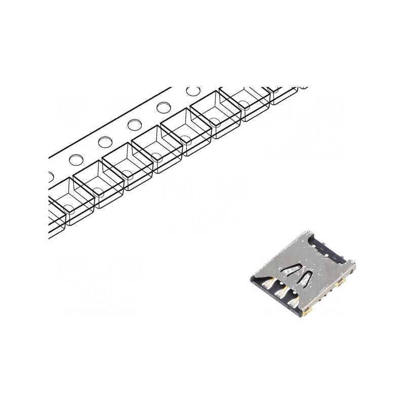 Conector Nano SIM push-pull SMT aurit pentru carduri | Electronic-mag.ro | Componente Electronice Conector Nano SIM push-pull SMT aurit pentru carduri | Electronic-mag.ro | Componente Electronice