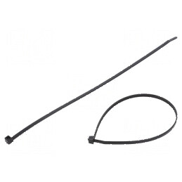 Colier de strângere poliamidă 300mm, lățime 4,6mm, negru, rezistență 225N | Electronic-mag.ro | Componente Electronice