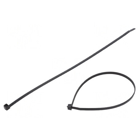 Colier de strângere poliamidă 300mm, lățime 4,6mm, negru, rezistență 225N | Electronic-mag.ro | Componente Electronice