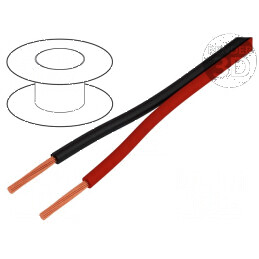 Cablu difuzor 2x0,35mm² litat CCA negru-roșu PVC pentru audio | Electronic-mag.ro | Componente Electronice
