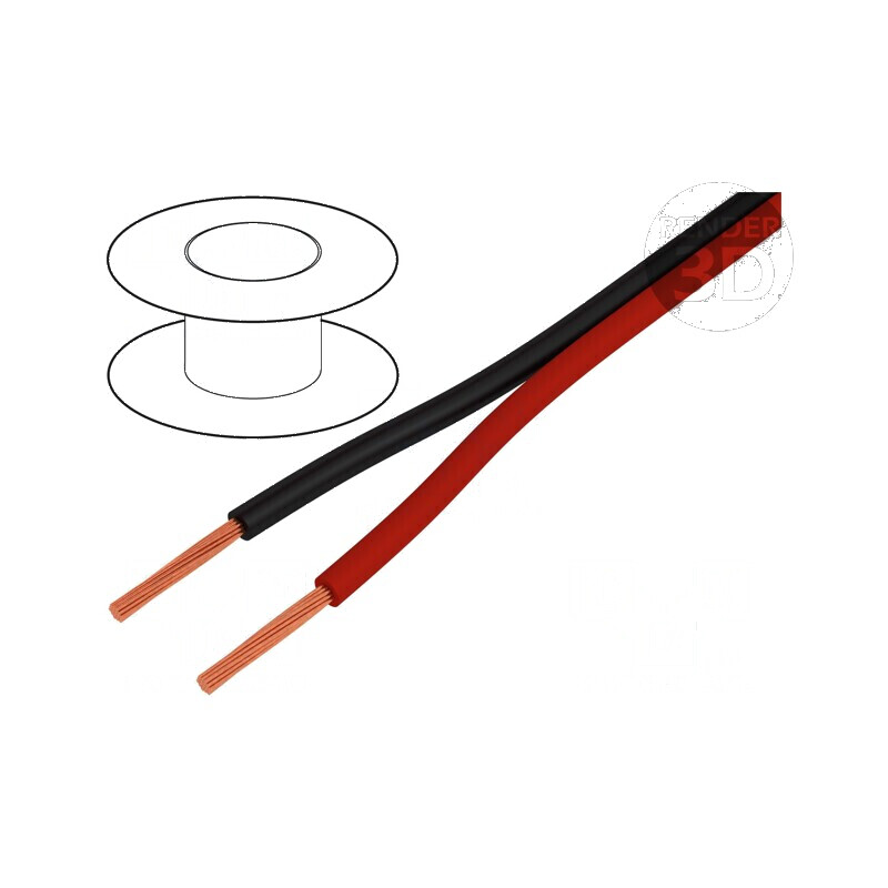 Cablu difuzor 2x0,35mm² litat CCA negru-roșu PVC pentru audio | Electronic-mag.ro | Componente Electronice Cablu difuzor 2x0,35mm² litat CCA negru-roșu PVC pentru audio | Electronic-mag.ro | Componente Electronice