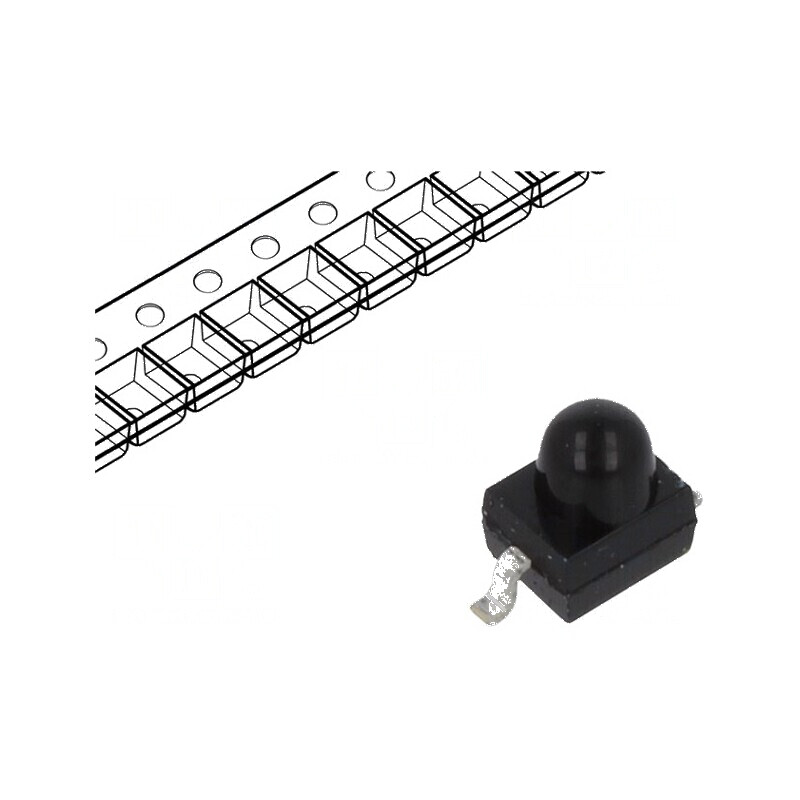 Fotodiodă PIN SMD 1,9mm Gull Wing 940nm 30° convex pentru detecție luminositate 870-950nm | Electronic-mag.ro | Componente Electronice