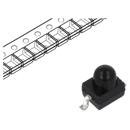 Fotodiodă PIN SMD 1,9mm Gull Wing 940nm 30° convex pentru detecție luminositate 870-950nm | Electronic-mag.ro | Componente Electronice