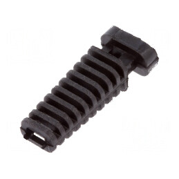 Manşon elastomer negru pentru grosime panou max. 3,9mm, lungime 25mm | Electronic-mag.ro | Componente Electronice
