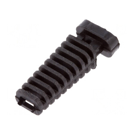 Manşon elastomer negru pentru grosime panou max. 3,9mm, lungime 25mm | Electronic-mag.ro | Componente Electronice