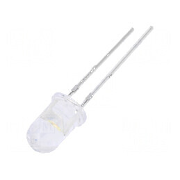 LED 5mm Alb Cald 7150-14250mcd 30° Convex - Iluminare Eficientă | Electronic-mag.ro | Componente Electronice