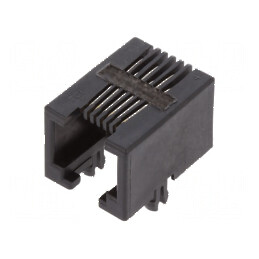 Conector RJ12 soclu PIN 6 Cat 3 neecranaţi aurit pentru PCB - Componente electronice | Electronic-mag.ro | Componente Electronice