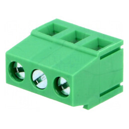 Regletă de conexiuni pentru PCB 90° 5,08mm cu 3 piste, 250V | Electronic-mag.ro | Componente Electronice