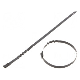 Colier de strângere negru ondulat 200mm L, 4,6mm W, 445N | Electronic-mag.ro | Componente Electronice