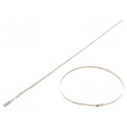 Colier de strângere din oțel inoxidabil AISI 304, dimensiuni L: 360mm, W: 4,6mm | Electronic-mag.ro | Componente Electronice