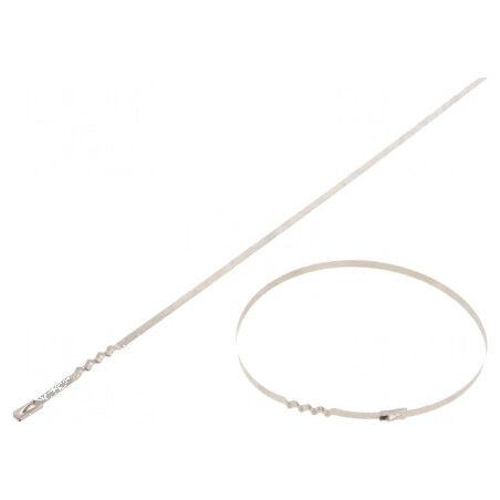 Colier de strângere din oțel inoxidabil AISI 304, dimensiuni L: 360mm, W: 4,6mm | Electronic-mag.ro | Componente Electronice