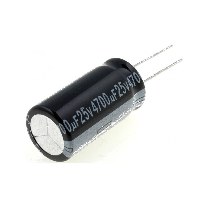 Condensator electrolitic THT 4700uF 25VDC Ø16x30mm ±20% pentru circuite electrice | Electronic-mag.ro | Componente Electronice Condensator electrolitic THT 4700uF 25VDC Ø16x30mm ±20% pentru circuite electrice | Electronic-mag.ro | Componente Electronice