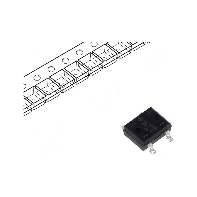 Punte redresoare monofazată Urmax 100V 1A 30A DFS SMT pentru aplicații electronice | Electronic-mag.ro | Componente Electronice