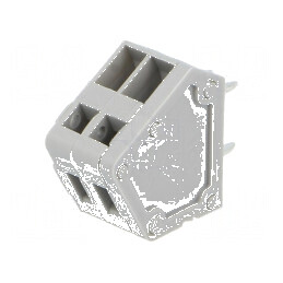 Regletă de conexiuni pentru PCB în unghi 2,54mm cu 2 terminale - 2 piste | Electronic-mag.ro | Componente Electronice